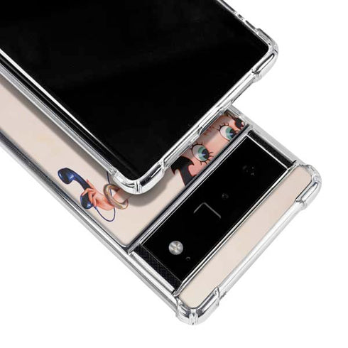 Betty Boop On the Phone Google Pixel 6 Clear Case